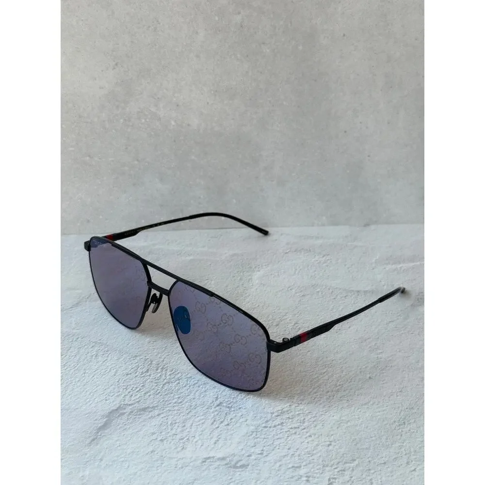 NEW Gucci GG1676S Logo Mirror Unisex Aviator Sunglasses